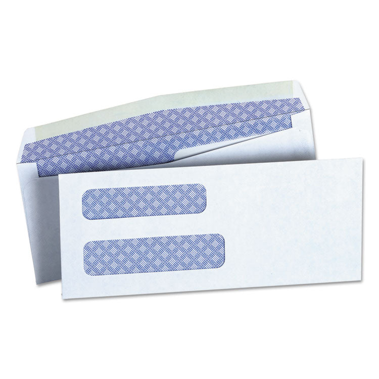 Universal® Double Window Business Envelope, #8 5/8, Commercial Flap, Gummed Closure, 3.63 x 8.63, White, 500/Box (UNV36300)