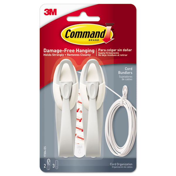 Command™ Cable Bundler, White, 2/Pack (MMM17304ES)
