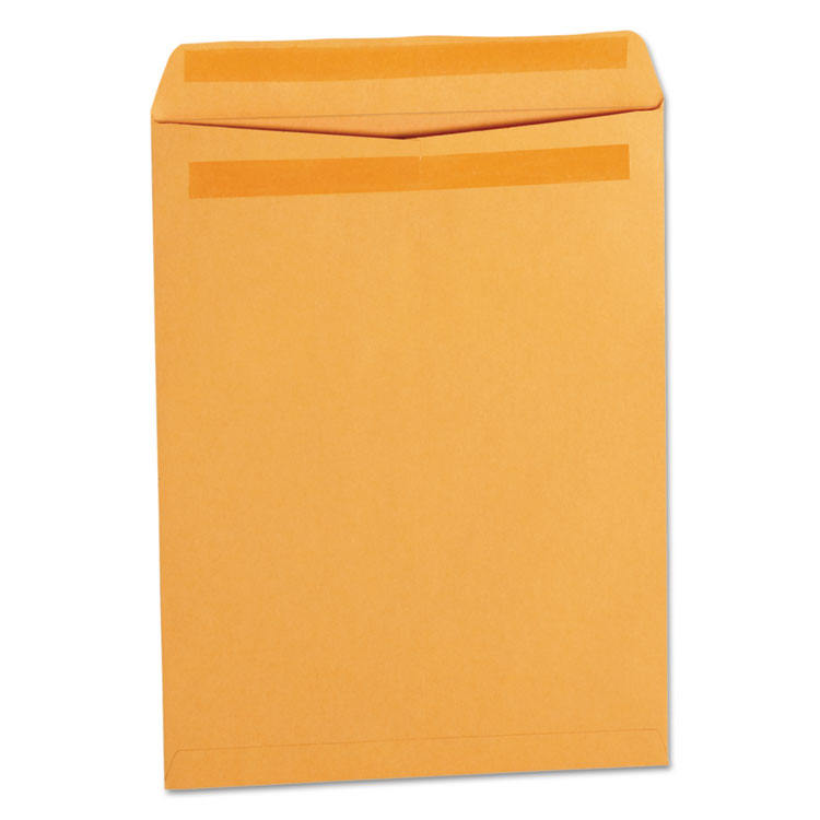 Universal® Self-Stick Open End Catalog Envelope, #12 1/2, Square Flap, Self-Adhesive Closure, 9.5 x 12.5, Brown Kraft, 250/Box (UNV35291)