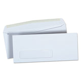 Universal® Open-Side Business Envelope, 1 Window, #9, Square Flap, Gummed Closure, 3.88 x 8.88, White, 500/Box (UNV35219)