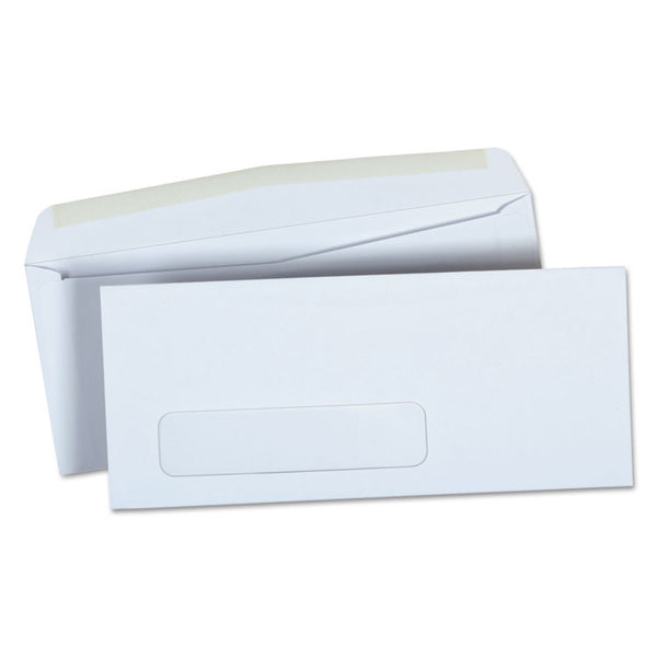 Universal® Open-Side Business Envelope, 1 Window, #9, Square Flap, Gummed Closure, 3.88 x 8.88, White, 500/Box (UNV35219)