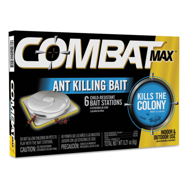 Combat® Source Kill MAX Ant Killing Bait, 0.21 oz, 6/Box 12 Boxes/Carton (DIA55901) 12 Packs of 6