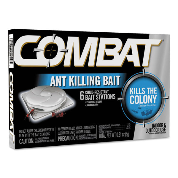 Combat® Combat Ant Killing System, Child-Resistant, Kills Queen and Colony, 6/Box, 12 Boxes/Carton (DIA45901CT) 12 Packs of 6