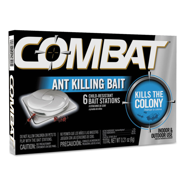 Combat® Combat Ant Killing System, Child-Resistant, Kills Queen and Colony, 6/Box, 12 Boxes/Carton (DIA45901CT) 12 Packs of 6