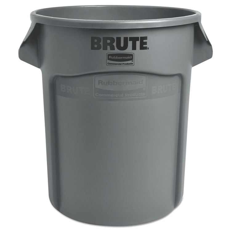 Rubbermaid® Commercial Vented Round Brute Container, 20 gal, Plastic, Gray (RCP262000GRA) Each