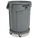 Rubbermaid® Commercial Vented Round Brute Container, 20 gal, Plastic, Gray (RCP262000GRA) Each