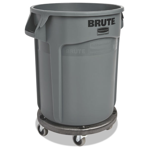 Rubbermaid® Commercial Vented Round Brute Container, 20 gal, Plastic, Gray (RCP262000GRA)