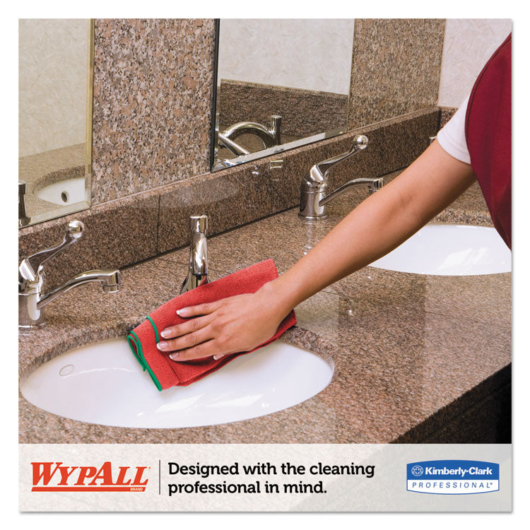 WypAll® Microfiber Cloths, Reusable, 15.75 x 15.75, Red, 6/Pack, 4 Packs/Carton (KCC83980) Each