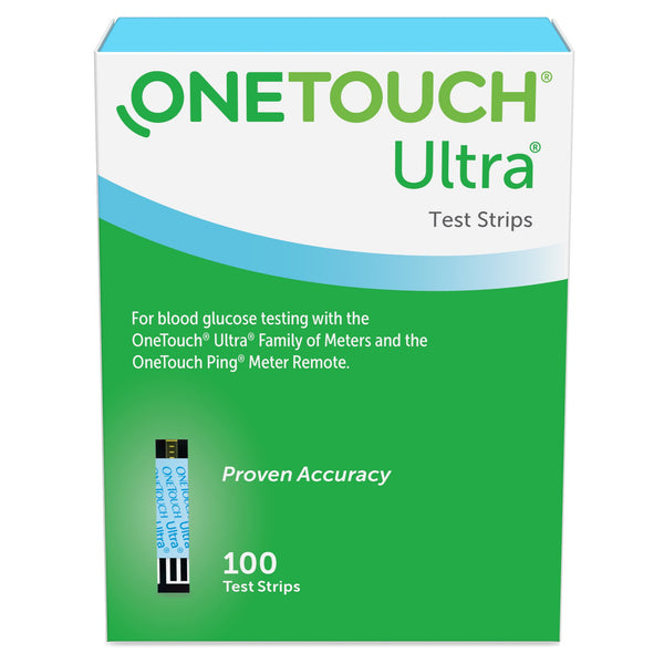 OneTouch® Ultra® Blue Blood Glucose Test Strips 100 Strips per Pack (850711_CS) 2400/CS