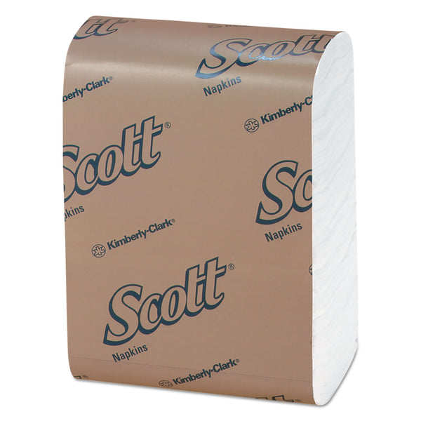Scott Low-Fold Dispenser Napkins, 1-Ply, 12" x 7", White, 250/Pack, 32 Packs/Carton (98720KIM) Case of 8000