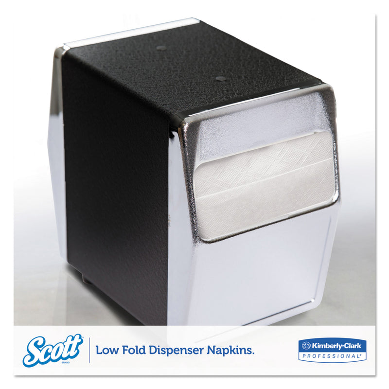Scott Low-Fold Dispenser Napkins, 1-Ply, 12" x 7", White, 250/Pack, 32 Packs/Carton (98720KIM) Case of 8000