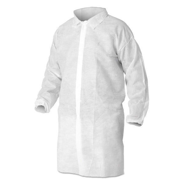 KleenGuard™ A10 Light Duty Lab Coats, X-Large, White, 50/Carton (KCC40104)