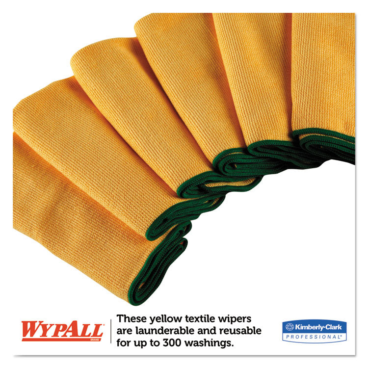 WypAll® Microfiber Cloths, Reusable, 15.75 x 15.75, Yellow, 6/Pack (KCC83610) Box of 6