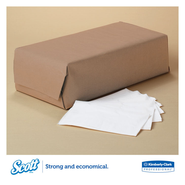 Scott® 1/8-Fold Dinner Napkins, 2-Ply, 17 x 14 63/100, White, 300/Pack, 10 Packs/Carton (KCC98200) Case of 3000