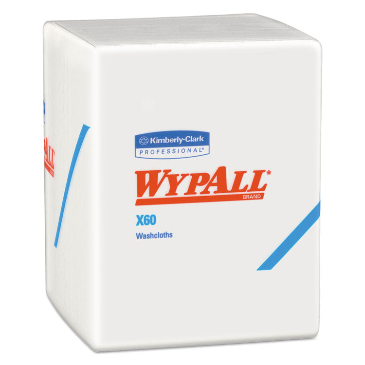 WypAll® General Clean X60 Cloths, 1/4 Fold, 12.5 x 10, White, 70/Pack, 8 Packs/Carton (KCC41083) 8 Packs of 70