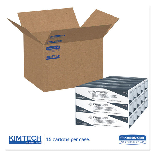 Kimtech™ Precision Wipers, POP-UP Box, 1-Ply, 11.8 x 11.8, Unscented, White, 196/Box, 15 Boxes/Carton (KCC75512)