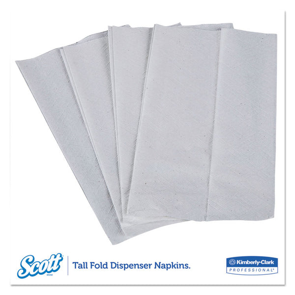 Scott® Tall-Fold Dispenser Napkins, 1-Ply, 7 x 13.5, White, 500/Pack, 20 Packs/Carton (KCC98710) Case of 10000