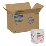 WypAll® X70 Cloths, 1/4 Fold, 12.5 x 12, White, 76/Pack, 12 Packs/Carton (KCC41200)