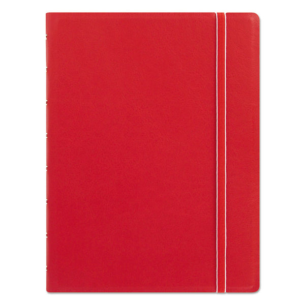 Filofax® Notebook, 1-Subject, Medium/College Rule, Red Cover, (112) 8.25 x 5.81 Sheets (REDB115008U)