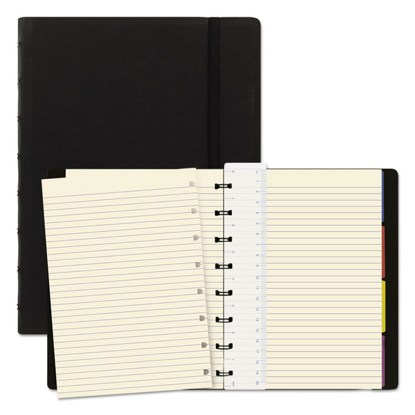 Filofax® Notebook, 1-Subject, Medium/College Rule, Black Cover, (112) 8.25 x 5.81 Sheets (REDB115007U) Each