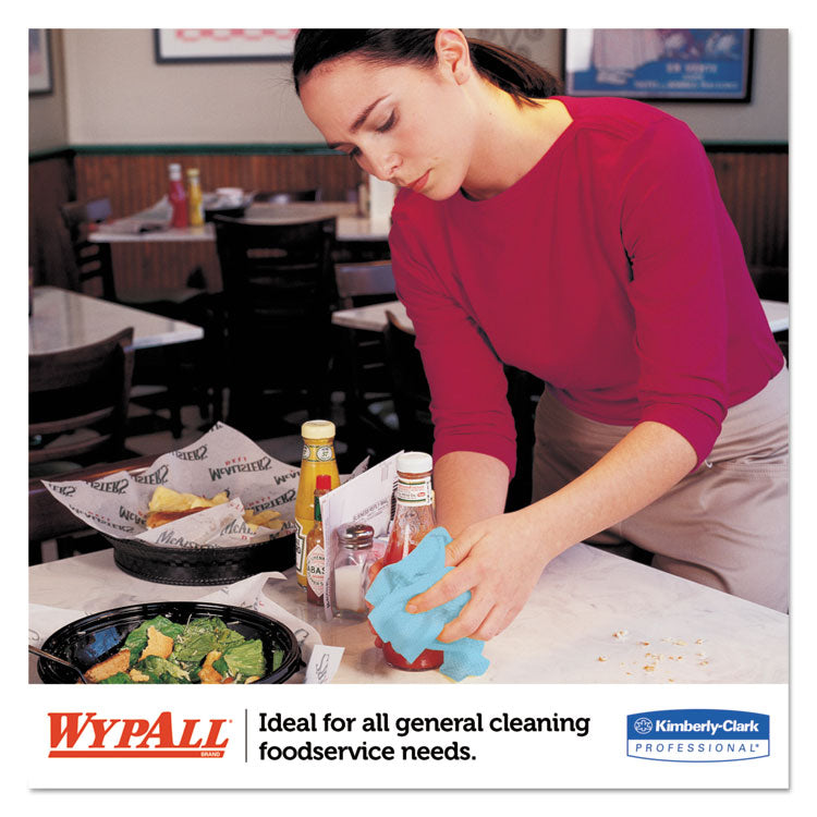 WypAll® X70 Foodservice Towels, 1/4 Fold, 12.5 x 23.5, Unscented, Blue, 300/Carton (KCC05927)