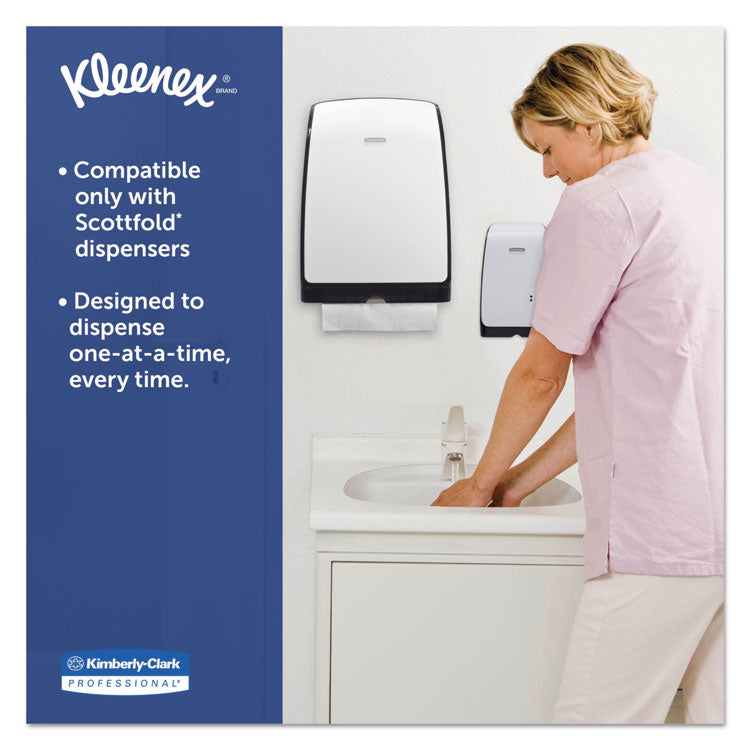 Kleenex® Premiere Folded Towels, 1-Ply, 9.4 x 12,4, White, 120/Pack, 25 Packs/Carton (KCC13254) Case of 3000