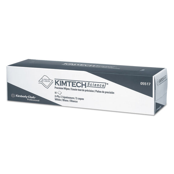 Kimtech™ Precision Wipers, POP-UP Box, 2-Ply, 14.7 x 16.6, Unscented, White, 92/Box, 15 Boxes/Carton (KCC05517)