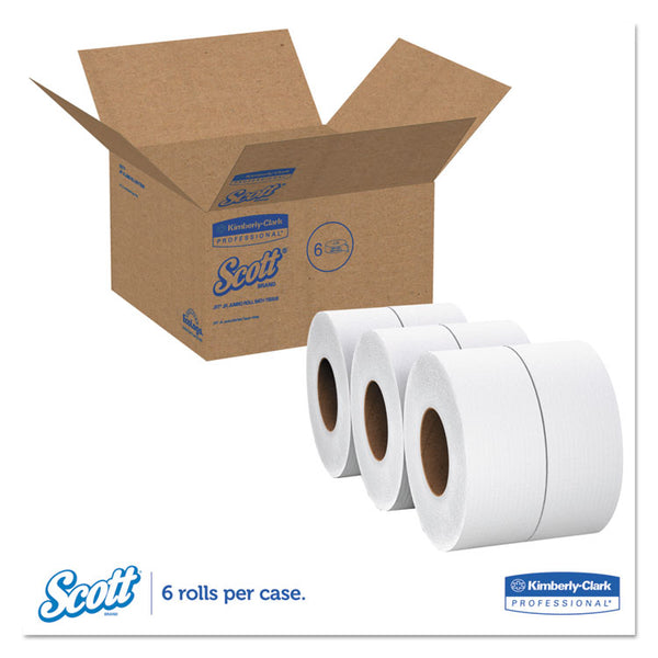 Scott® Essential JRT Extra Long Bathroom Tissue, Septic Safe, 2-Ply, White, 3.55" x 2,000 ft, 6 Rolls/Carton (KCC07827) Case of 6