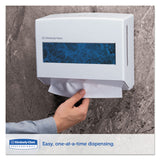 Kimberly-Clark Professional* Scottfold Compact Towel Dispenser, 10.75 x 4.75  x 9, Pearl White (KCC09217)