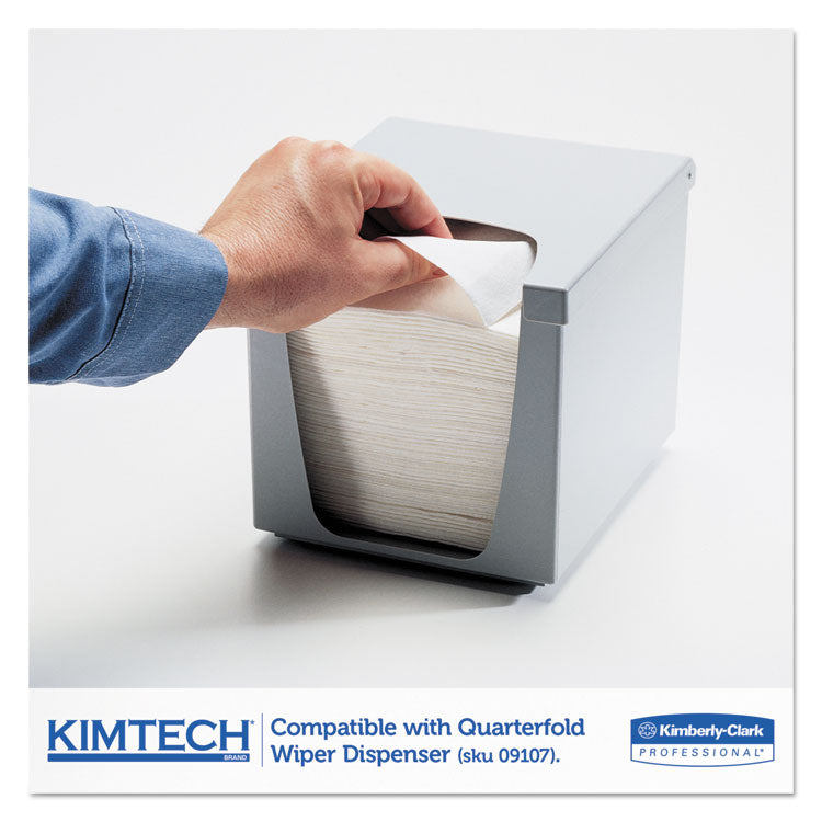 Kimtech™ SCOTTPURE Wipers, 1/4 Fold, 12 x 15, White, 100/Box, 4/Carton (KCC06121)