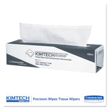 Kimtech™ Precision Wiper, POP-UP Box, 1-Ply, 14.7 x 16.6 Unscented, White, 144/Box (KCC05514)