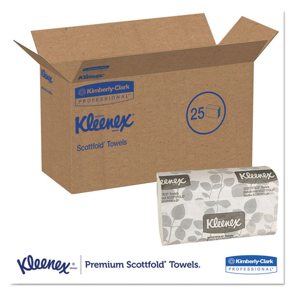 Kleenex® Premiere Folded Towels, 1-Ply, 9.4 x 12,4, White, 120/Pack, 25 Packs/Carton (KCC13254)