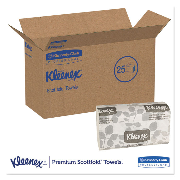 Kleenex® Premiere Folded Towels, 1-Ply, 9.4 x 12,4, White, 120/Pack, 25 Packs/Carton (KCC13254) Case of 3000