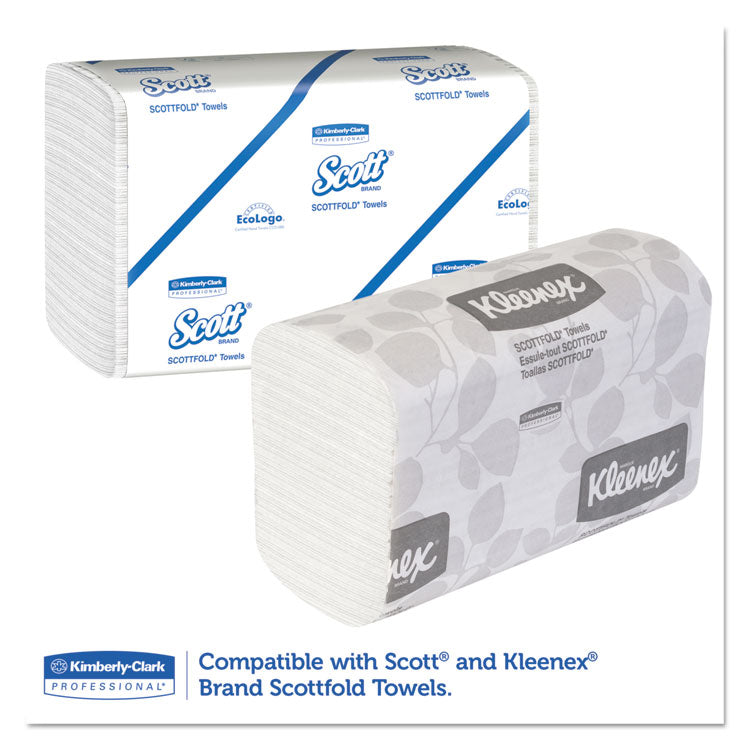 Kimberly-Clark Professional* Scottfold Compact Towel Dispenser, 10.75 x 4.75  x 9, Pearl White (KCC09217)