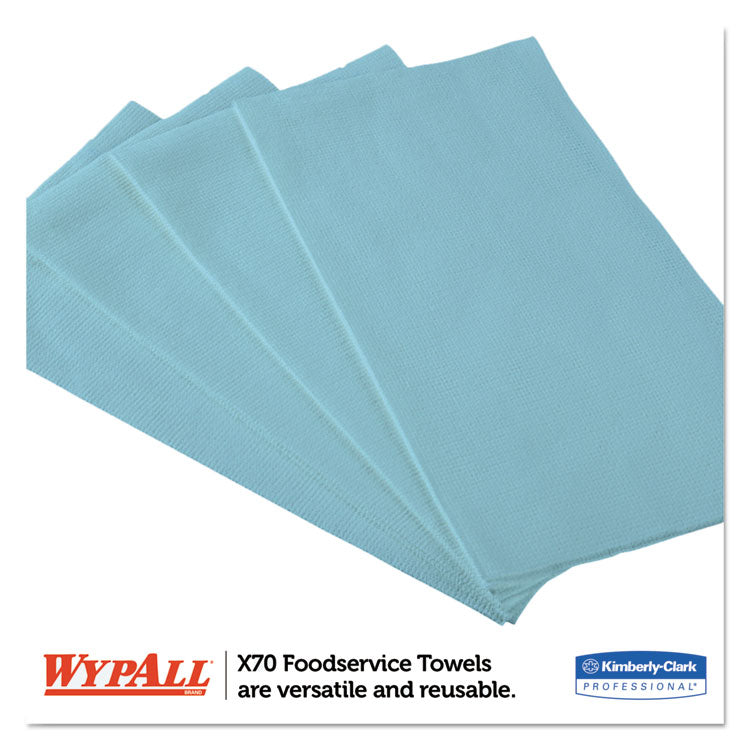 WypAll® X70 Foodservice Towels, 1/4 Fold, 12.5 x 23.5, Unscented, Blue, 300/Carton (KCC05927)