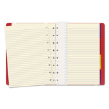 Filofax® Notebook, 1-Subject, Medium/College Rule, Red Cover, (112) 8.25 x 5.81 Sheets (REDB115008U)