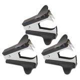 Universal® Jaw Style Staple Remover, Black, 3/Pack (UNV00700VP)