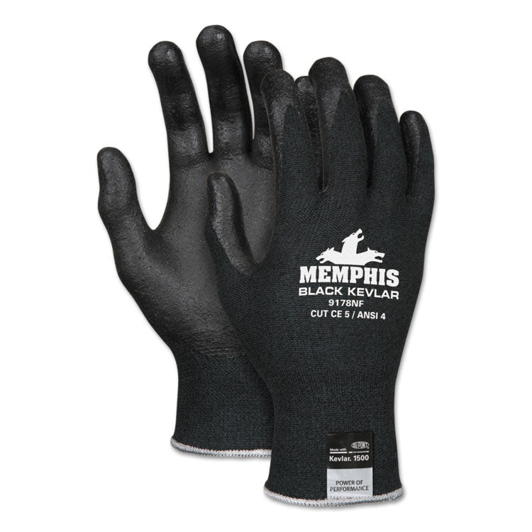 MCR™ Safety Kevlar Gloves 9178NF, Kevlar/Nitrile Foam, Black, X-Large (CRW9178NFXL)