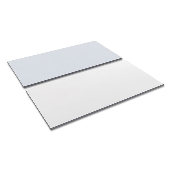 Alera® Reversible Laminate Table Top, Rectangular, 59.38w x 29.5d, White/Gray (ALETT6030WG)