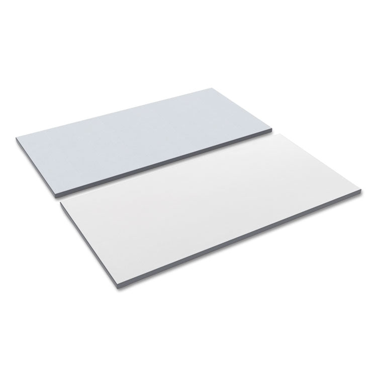 Alera® Reversible Laminate Table Top, Rectangular, 47.63w x 23.63d, White/Gray (ALETT4824WG) Each
