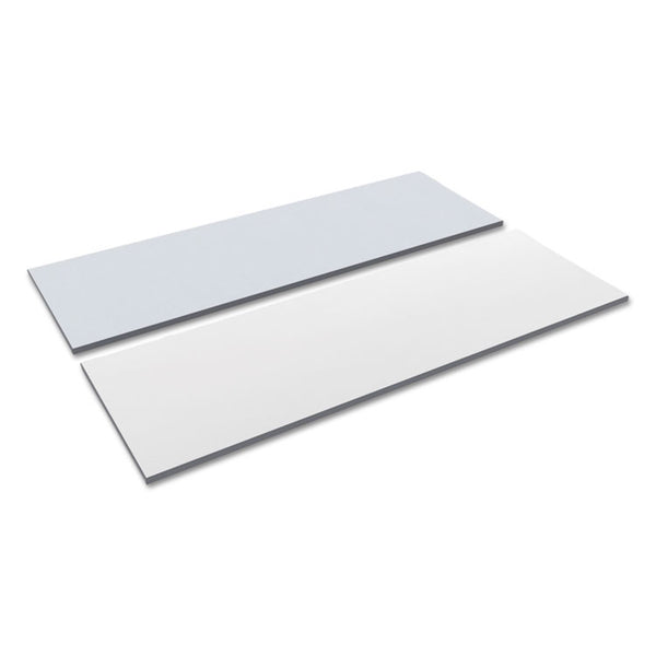 Alera® Reversible Laminate Table Top, Rectangular, 71.5w x 23.63d, White/Gray (ALETT7224WG)