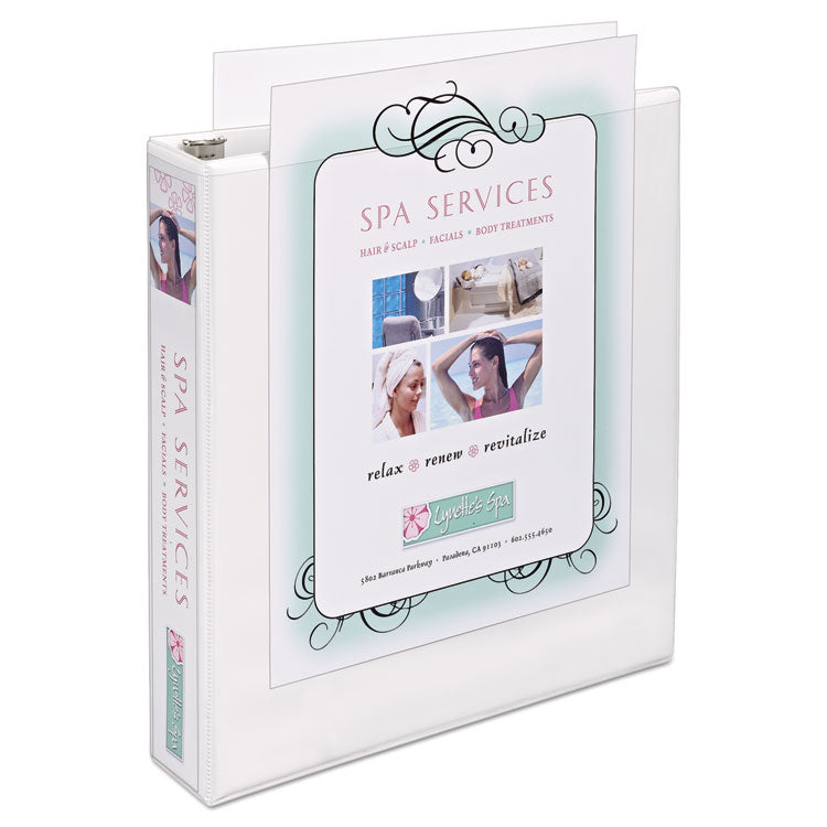 Avery® Heavy-Duty Non Stick View Binder with DuraHinge and Slant Rings, 3 Rings, 1.5" Capacity, 11 x 8.5, White, (5404) (AVE05404) Each