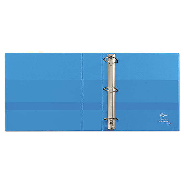 Avery® Heavy-Duty Non Stick View Binder with DuraHinge and Slant Rings, 3 Rings, 2" Capacity, 11 x 8.5, Light Blue, (5501) (AVE05501) Each