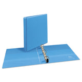 Avery® Heavy-Duty Non Stick View Binder with DuraHinge and Slant Rings, 3 Rings, 1" Capacity, 11 x 8.5, Light Blue, (5301) (AVE05301)