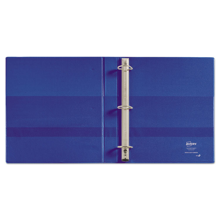 Avery® Heavy-Duty Non-View Binder with DuraHinge and One Touch EZD Rings, 3 Rings, 1" Capacity, 11 x 8.5, Blue (AVE79889)