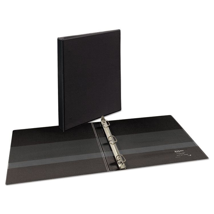 Avery® Heavy-Duty Non Stick View Binder with DuraHinge and Slant Rings, 3 Rings, 0.5" Capacity, 11 x 8.5, Black, (5233) (AVE05233) Each