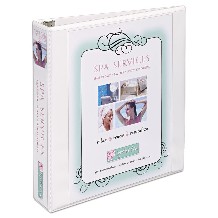 Avery® Heavy-Duty Non Stick View Binder with DuraHinge and Slant Rings, 3 Rings, 1.5" Capacity, 11 x 8.5, White, (5404) (AVE05404) Each