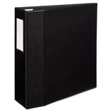 Avery® Heavy-Duty Non-View Binder with DuraHinge, Three Locking One Touch EZD Rings and Spine Label, 4" Capacity, 11 x 8.5, Black (AVE79994)