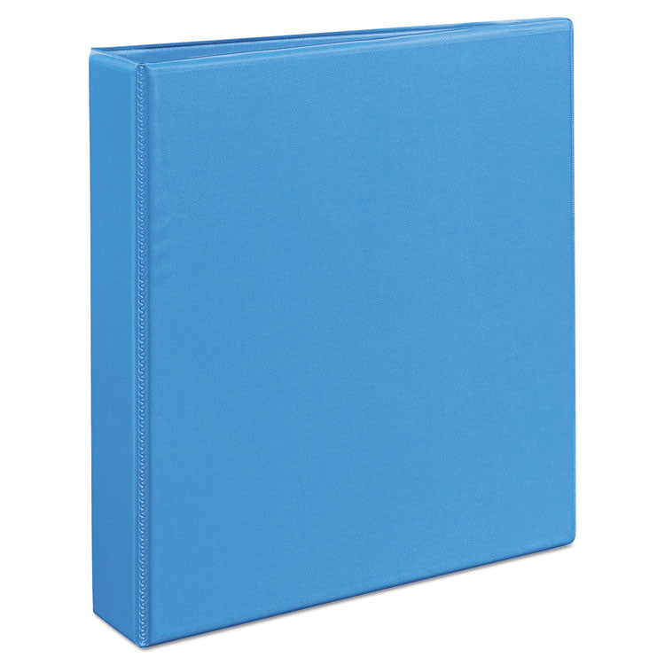 Avery® Heavy-Duty Non Stick View Binder with DuraHinge and Slant Rings, 3 Rings, 1.5" Capacity, 11 x 8.5, Light Blue, (5401) (AVE05401)