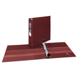 Avery® Heavy-Duty Non-View Binder with DuraHinge and One Touch EZD Rings, 3 Rings, 2" Capacity, 11 x 8.5, Maroon (AVE79362)